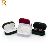 Velvet Trinket Box Ring Box Jewelry Organizer Double Rings Box