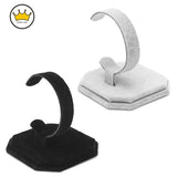 Velvet C Type Jewelry Bracelet Bangle Watch Display Stand
