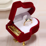 Velvet Violin Piano Shaped Jewelry Box Wedding Ring Earring Holder