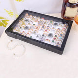 Velvet Earrings Ring Organizer 100 Slots Jewelry Display Stand Holder