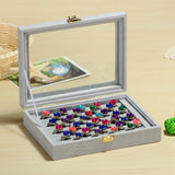 Velvet Wooden Earring Ring Holder Jewelry Box Rings Tray Holder