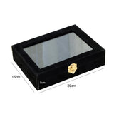 Velvet Wooden Earring Ring Holder Jewelry Box Rings Tray Holder