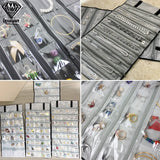 Velvet Jewelry Roll Bag Ring Earrings Organizer Storage