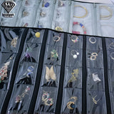 Velvet Jewelry Roll Bag Ring Earrings Organizer Storage