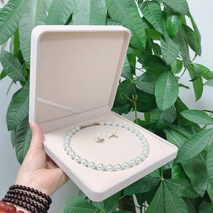 Velvet Two-Piece Set Pearl Necklace Display Box Sweetheart Wedding
