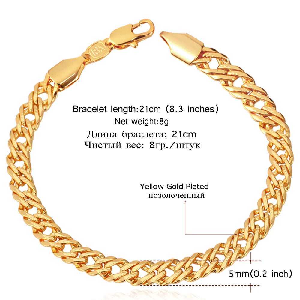 Venetian Chain Bracelet 6MM 3 Rose Bracelet H442