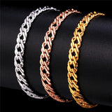 Venetian Chain Bracelet 6MM 3 Rose Bracelet H442
