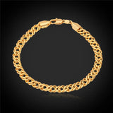 Venetian Chain Bracelet 6MM 3 Rose Bracelet H442