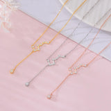 925 Silver Big Dipper Necklace for Women - Rose Immortal Tassels