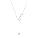 925 Silver Big Dipper Necklace for Women - Rose Immortal Tassels