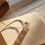 925 Silver Necklace for Women Crystal Collarbone Chain