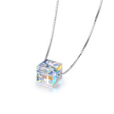 925 Silver Necklace for Women Crystal Collarbone Chain