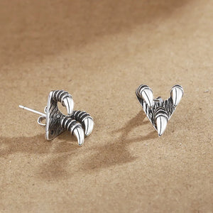 Sterling Silver Dragon Claw Earring Originality Punk Jewelry