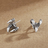 Sterling Silver Dragon Claw Earring Originality Punk Jewelry