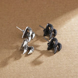 Sterling Silver Dragon Claw Earring Originality Punk Jewelry