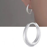 925 Silver Frosting Geometry Earring Birthday Gift