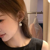 925 Silver Geometry Pearl Earring Retro Branch Jewelry
