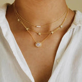 925 Sterling Silver Star Choker Charm Necklace - Women's Jewelry