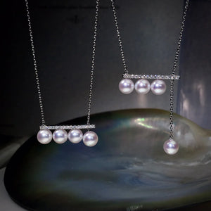 925 Sterling Silver Plated Pearl Collar Chain Women's Jewelry
