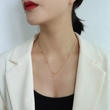 Love Letter Pendant Necklace Stainless Steel Clavicle Tassel Engagement Jewelry