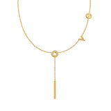 Love Letter Pendant Necklace Stainless Steel Clavicle Tassel Engagement Jewelry