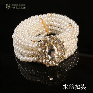 Pearl Belt Beaded Retro Style Women's Elastic Waist Chain