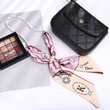Versatile Silk Scarf Female Pearl Small Scarf Shopee Printed Scarf