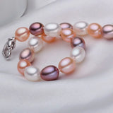 Single Row Pearl Bracelet 7-8mm with Love Clasp and Extension Chain