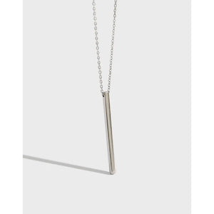 Vertical Bar Pendant Necklace Long Lariat Chain Minimalist Dangle Necklace