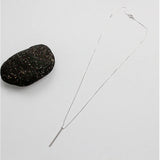 Vertical Bar Pendant Necklace Long Lariat Chain Minimalist Dangle Necklace