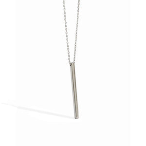 Vertical Bar Pendant Necklace Long Lariat Chain Minimalist Dangle Necklace