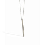 Vertical Bar Pendant Necklace Long Lariat Chain Minimalist Dangle Necklace