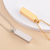 Vertical Bar Urn Necklace Cremation Jewelry Stainless Steel Keepsake Pendant
