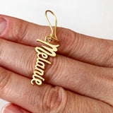 Personalized Name Drop Earrings for Women in Stainless Steel