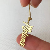 Personalized Name Drop Earrings for Women in Stainless Steel