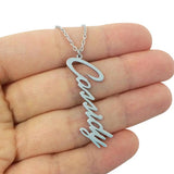 Vertical Personalized Name Pendant Necklaces