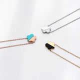 Flower 316L Stainless Steel Necklace Fast Rose Gold/Gold/White Small Chain