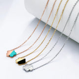 Flower 316L Stainless Steel Necklace Fast Rose Gold/Gold/White Small Chain