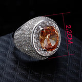 Big Stone Ring 5 Colors Cubic Zirconia Large Crystal Zirconia Jewelry
