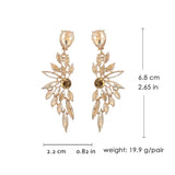 Veyofun Symmetric Crystal Drop Earrings - Party Jewelry for Women