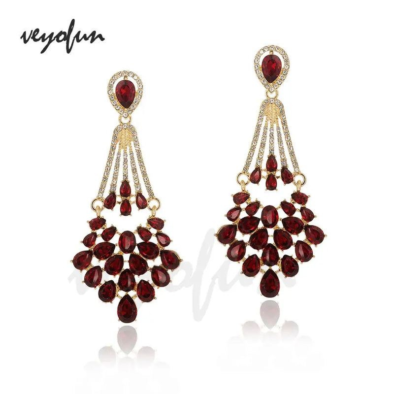 Veyofun Vintage Rhinestone Drop Earrings Classic Party Dangle Jewelry Gift