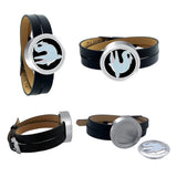 Vicky Home Enamel Stainless Steel Leather Locket Bangles Aromatherapy Bracelets