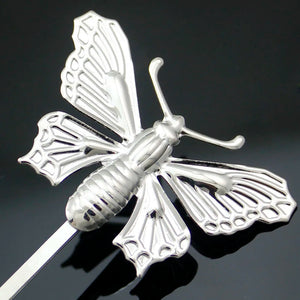 Vintage Silver Butterfly Hair Clip Pack of 2 - Wedding Party Jewelry