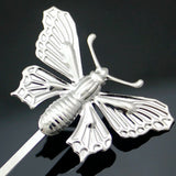 Vintage Silver Butterfly Hair Clip Pack of 2 - Wedding Party Jewelry