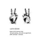 S925 Sterling Silver Victory Earrings Unisex