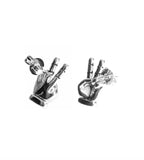 S925 Sterling Silver Victory Earrings Unisex
