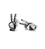 S925 Sterling Silver Victory Earrings Unisex
