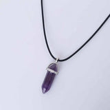 Hexagonal Column Stone Pendant Necklace for Women Jewelry