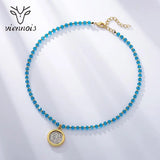 Bohemian Coin Pendant Necklace Choker Beach Jewelry