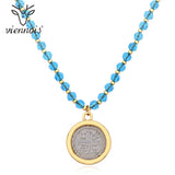 Bohemian Coin Pendant Necklace Choker Beach Jewelry